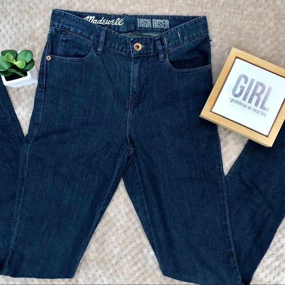 MADEWELL Skinny High Riser Dark Wash Jeans - Picture 2 of 8
